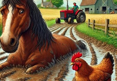 Cavalo é socorrido por uma Galinha