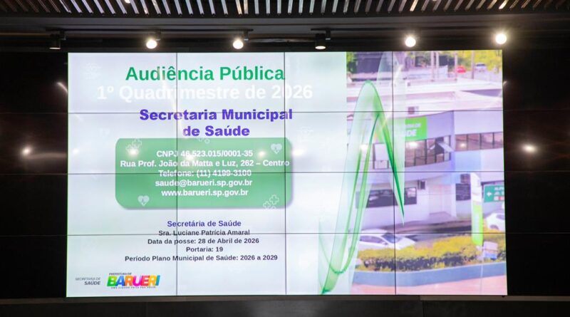 Barueri destina 20,8% do orçamento à saúde e alerta para faltas em exames e consultas