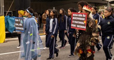Integrantes e espectadores celebram Desfile Cívico da Independência do Brasil